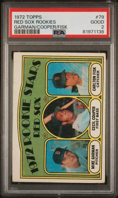 1972 Topps Red Sox Rookies Garman/Cooper/Fisk #79 card image