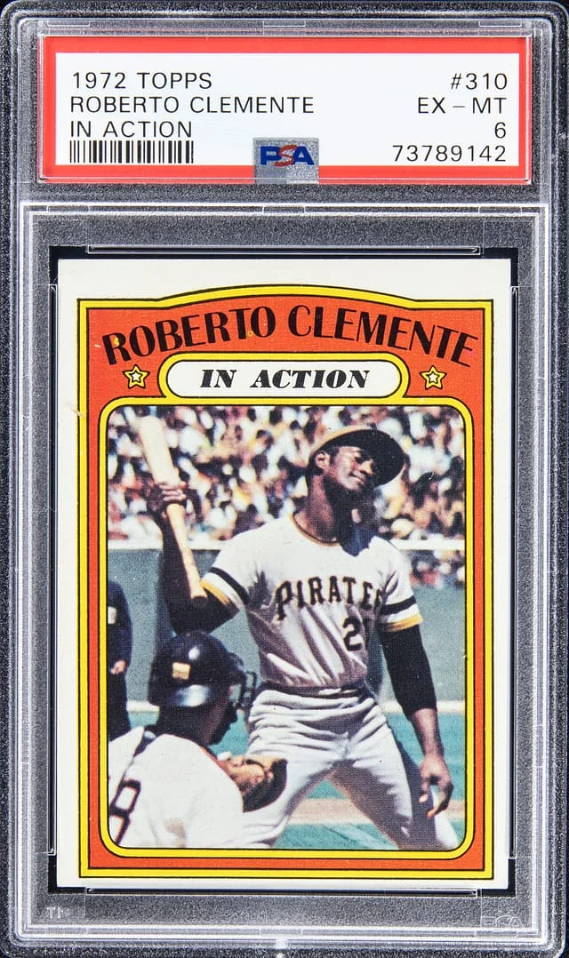 1972 Topps Roberto Clemente In Action #310 card image