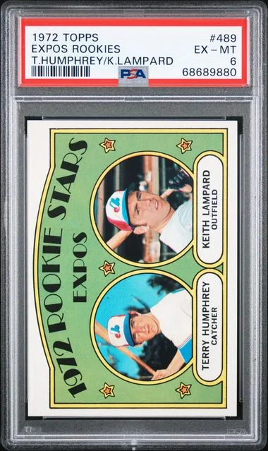 1972 Topps T.Humphrey/K.Lampard Expos Rookies #489 card image