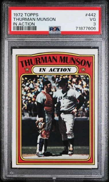 1972 Topps Thurman Munson In Action #442 card image
