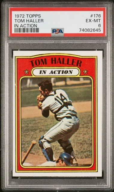 1972 Topps Tom Haller In Action #176 card image