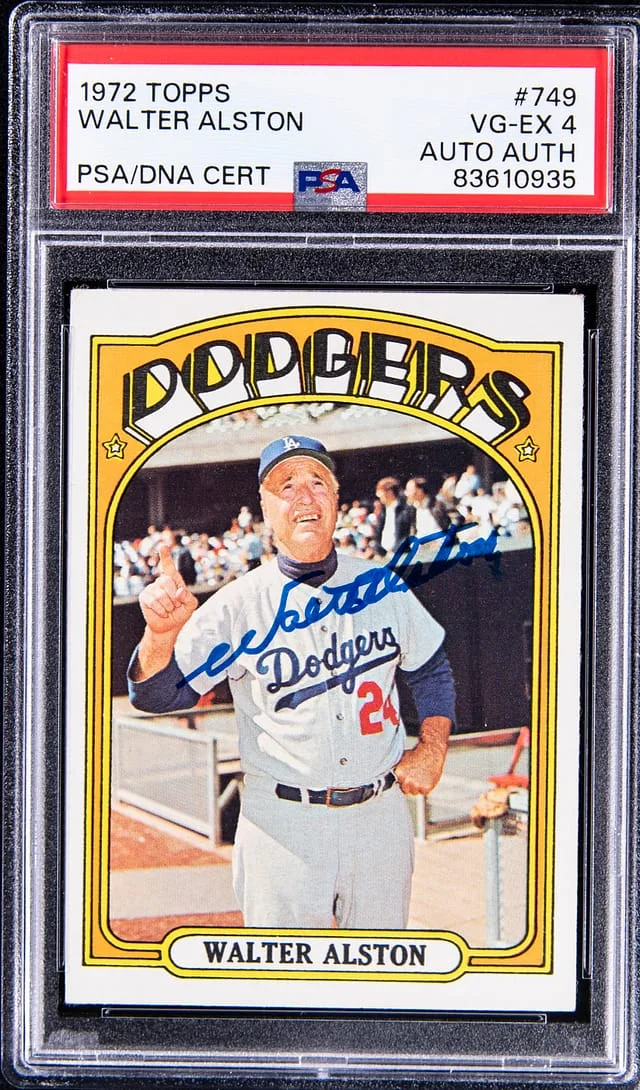 1972 Topps Walter Alston #749 card image