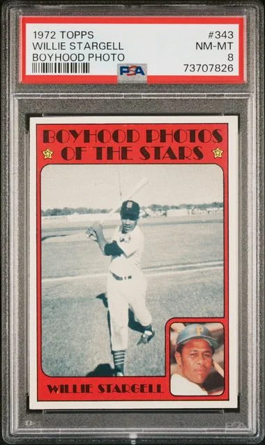 1972 Topps Willie Stargell Boyhood Photos of the Stars #343 card image