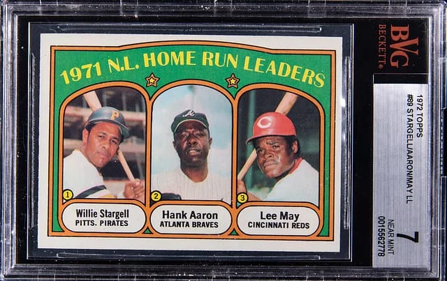 1972 Topps Willie Stargell/Hank Aaron/Lee May #89 card image