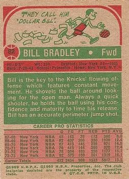 1973-74 Topps Bill Bradley #82 card back image