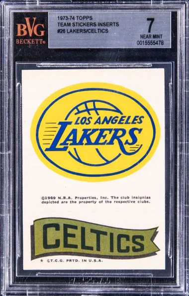1973-74 Topps Lakers/Celtics Team Stickers Inserts #26 card image
