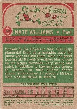 1973-74 Topps Nate Williams #54 card back image
