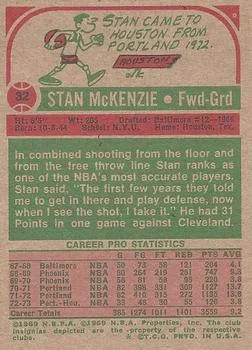 1973-74 Topps Stan McKenzie #32 card back image