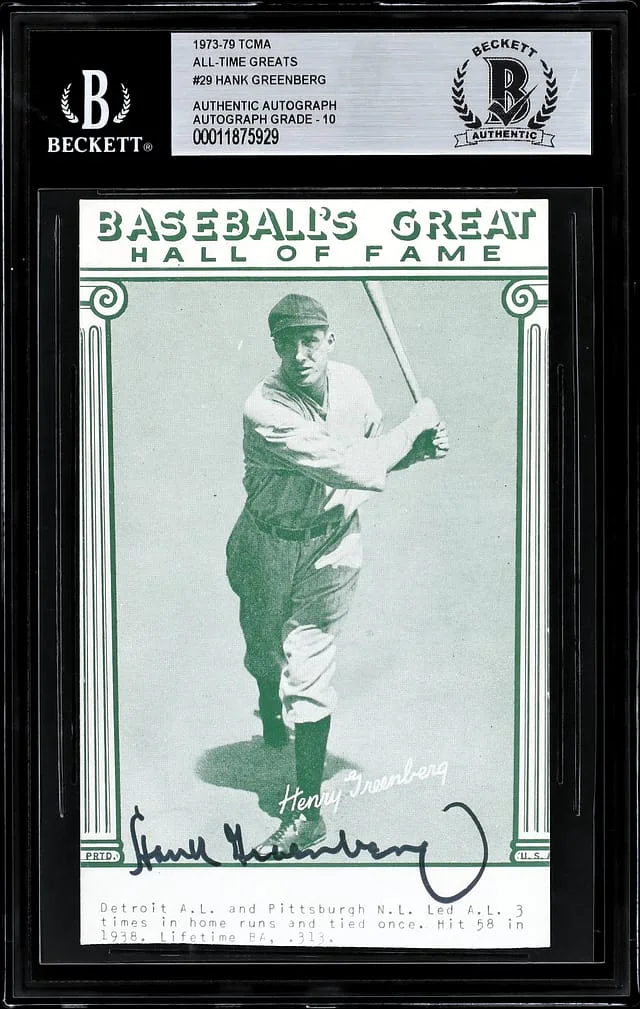 1973-79 TCMA All-Time Greats Hank Greenberg #29 card image