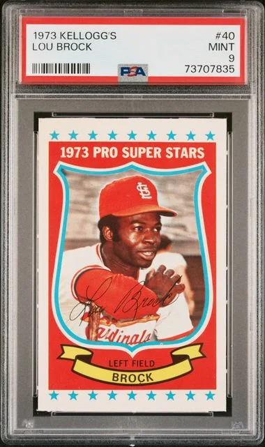 1973 Kellogg's Lou Brock #40 card image