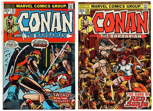 1973 Marvel) 2 Books - Raw - 1st, 2nd Appearance of Red Sonja, Cover Appearance of Red Sonja #1st card image