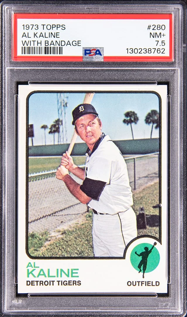 1973 Topps Al Kaline, With Bandage - Incredibly Scarce Variation Piece #280 card image