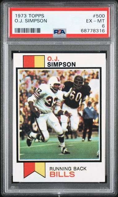 1973 Topps O.J. Simpson #500 card image