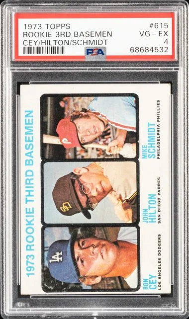 1973 Topps R.Cey/J.Hilton/M.Schmidt 3rd Basemen #615 card image