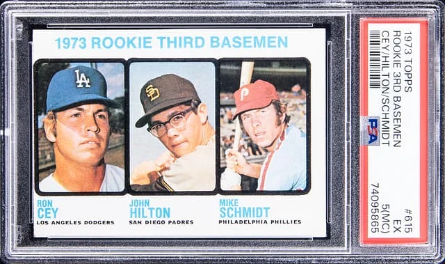 1973 Topps Ron Cey, John Hilton, Mike Schmidt 3rd Basemen #615 card image