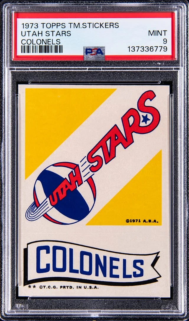 1973 Topps Team Stickers Colonels Utah Stars #no-number card image