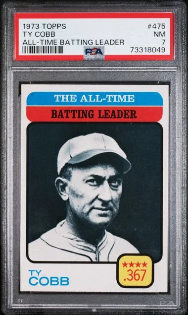 1973 Topps Ty Cobb All-Time Batting Leader #475 card image