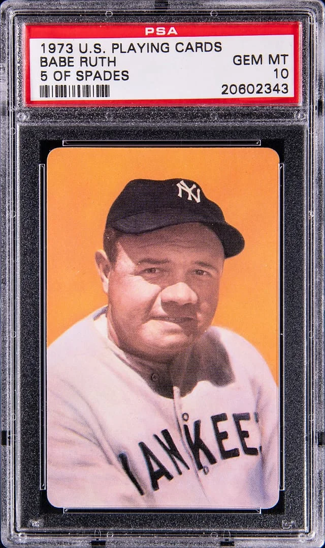 1973 U.S Playing Cards of Spades Babe Ruth #5 card image