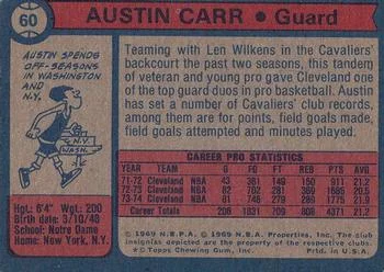 1974-75 Topps Austin Carr #60 card back image
