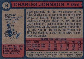 1974-75 Topps Charles Johnson #14 card back image