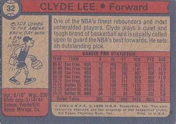 1974-75 Topps Clyde Lee #32 card back image