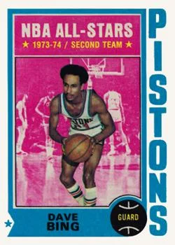 1974-75 Topps Dave Bing #40 card image