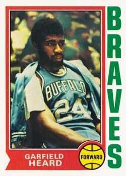 1974-75 Topps Garfield Heard #44 card image