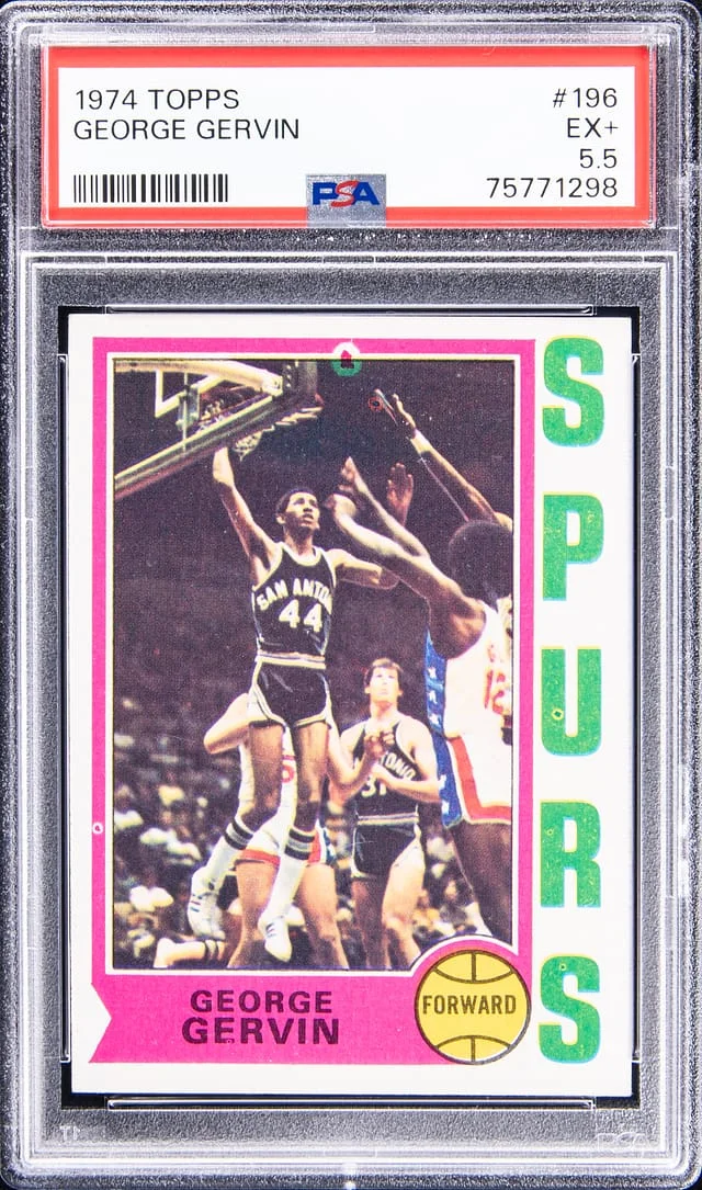 1974-75 Topps George Gervin #196 card image