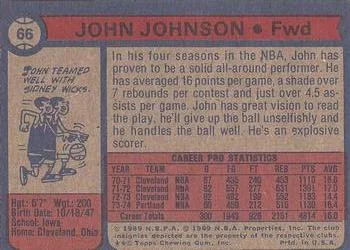 1974-75 Topps John Johnson #66 card back image