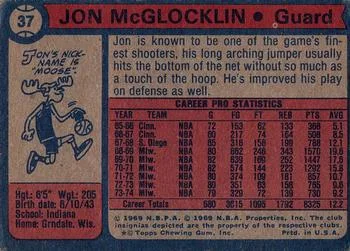 1974-75 Topps Jon McGlocklin #37 card back image