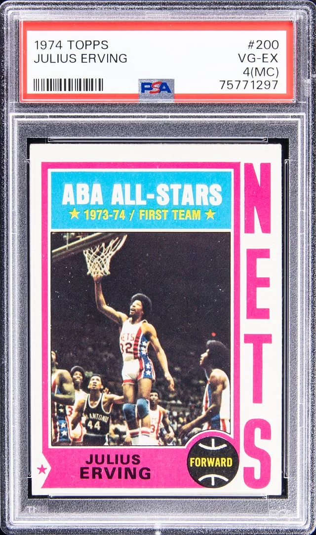 1974-75 Topps Julius Erving #200 card image