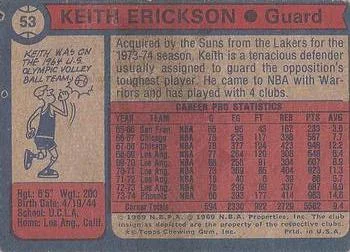 1974-75 Topps Keith Erickson #53 card back image