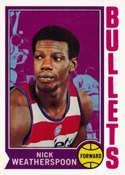 1974-75 Topps Nick Weatherspoon #61 card image