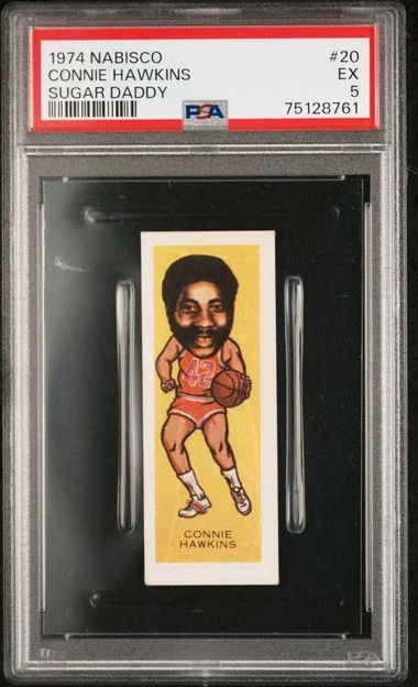 1974 Nabisco Sugar Daddy Connie Hawkins #20 card image