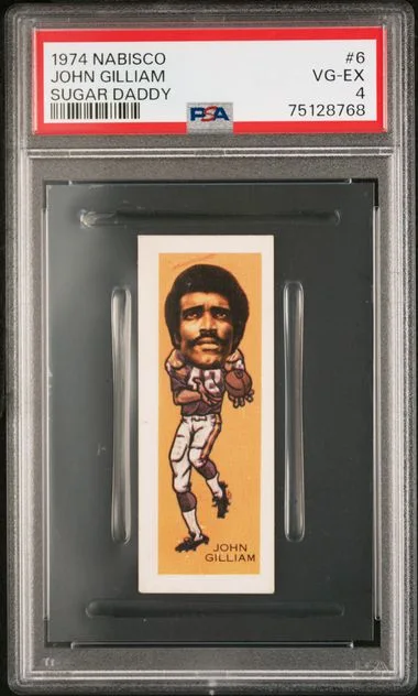 1974 Nabisco Sugar Daddy John Gilliam #6 card image
