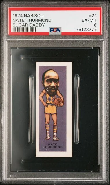 1974 Nabisco Sugar Daddy Nate Thurmond #21 card image