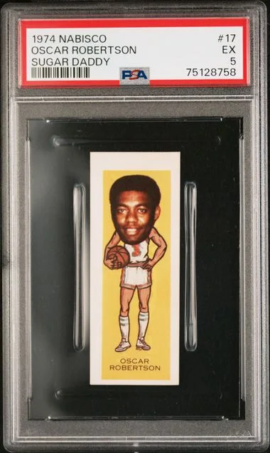 1974 Nabisco Sugar Daddy Oscar Robertson #17 card image