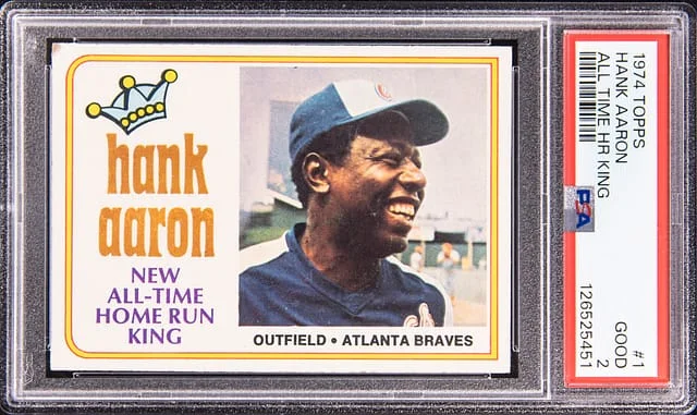 1974 Topps All Time Home Run King Hank Aaron #1 card image