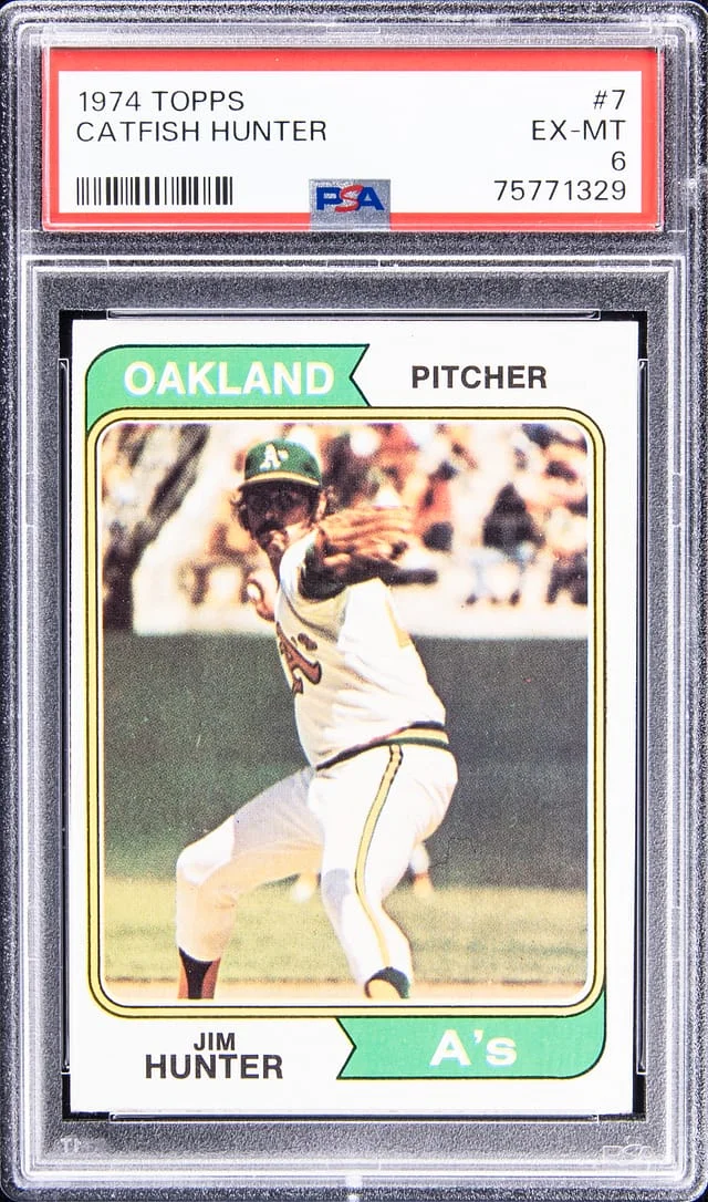 1974 Topps Catfish Hunter #7 card image