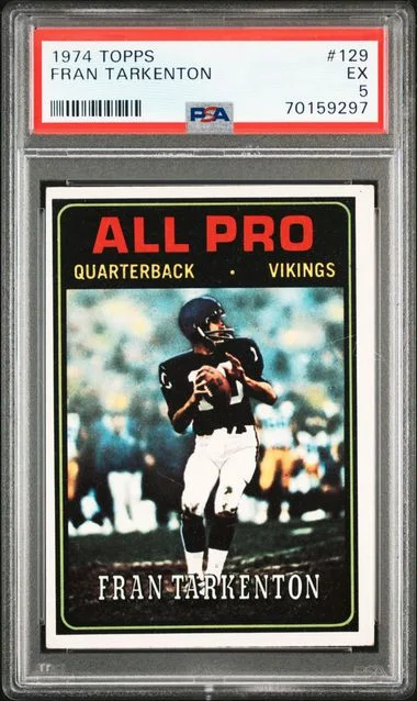 1974 Topps Fran Tarkenton #129 card image