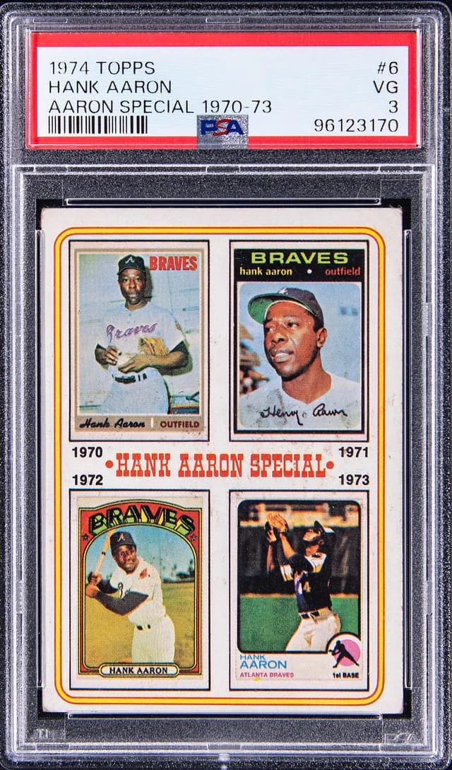 1974 Topps Hank Aaron Special 1970-73 #6 card image