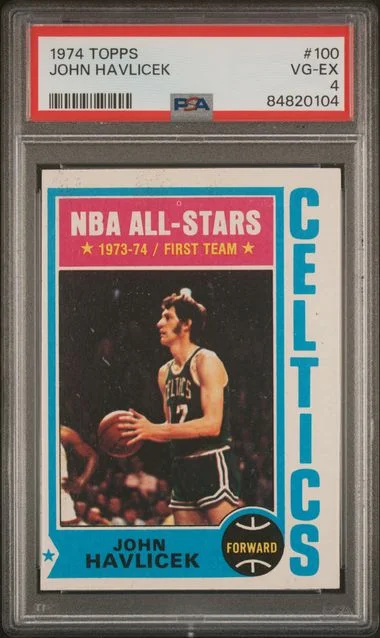 1974 Topps John Havlicek #100 card image