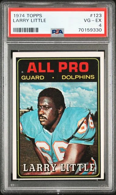 1974 Topps Larry Little #123 card image