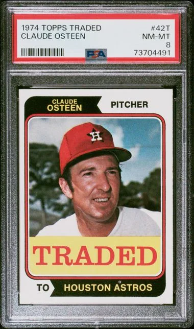 1974 Topps Traded Claude Osteen #42T card image