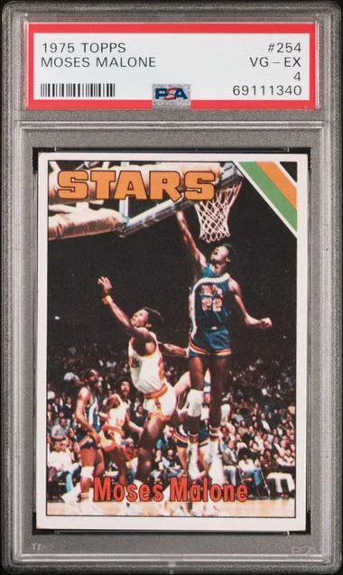 1975-76 Topps Moses Malone #254 card image