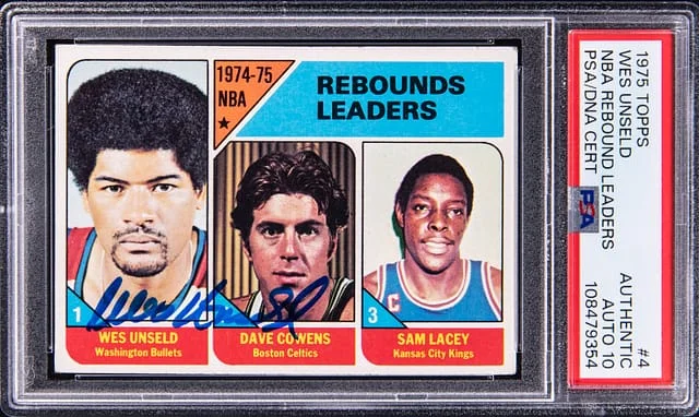 1975-76 Topps Wes Unseld NBA Rebound Leaders #4 card image