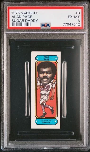 1975 Nabisco Sugar Daddy Alan Page #3 card image