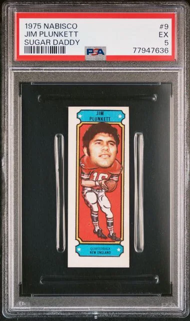 1975 Nabisco Sugar Daddy Jim Plunkett #9 card image