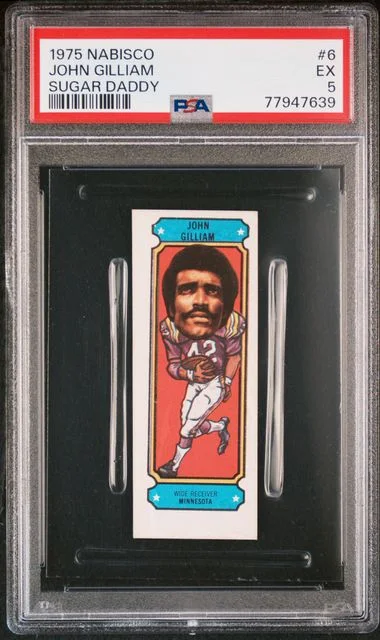1975 Nabisco Sugar Daddy John Gilliam #6 card image
