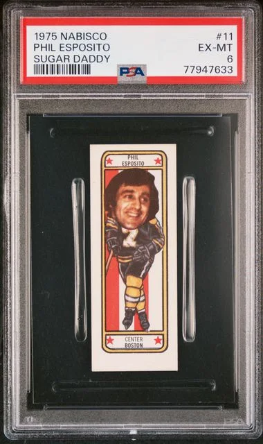 1975 Nabisco Sugar Daddy Phil Esposito #11 card image